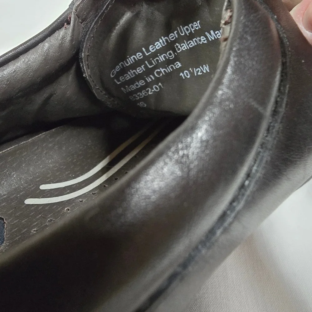 Nunn Bush Mens Black Leather Cap‎ Toe Oxford Shoes Comfort Gel Size 10.5W